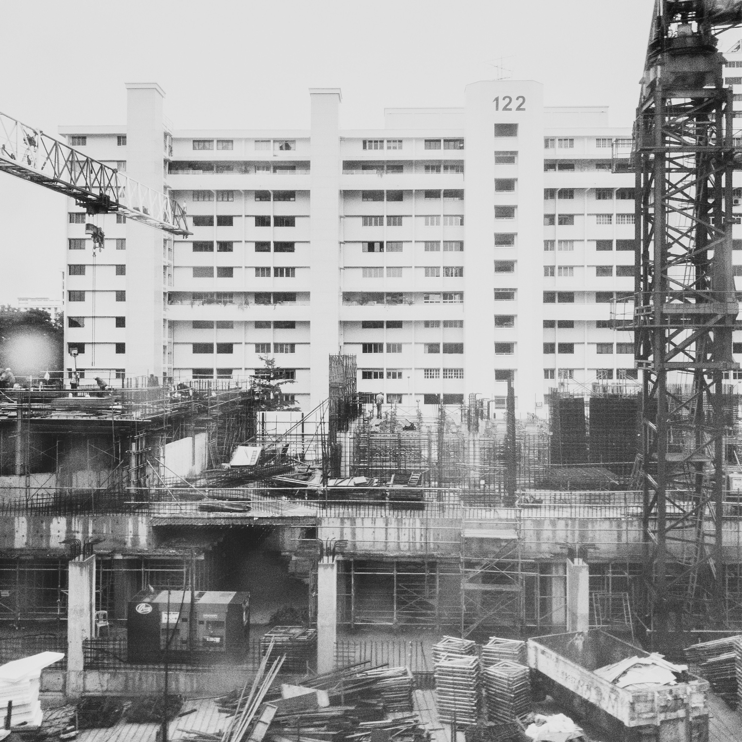 Street photograph of HDB housing in Bedok, Singapore.