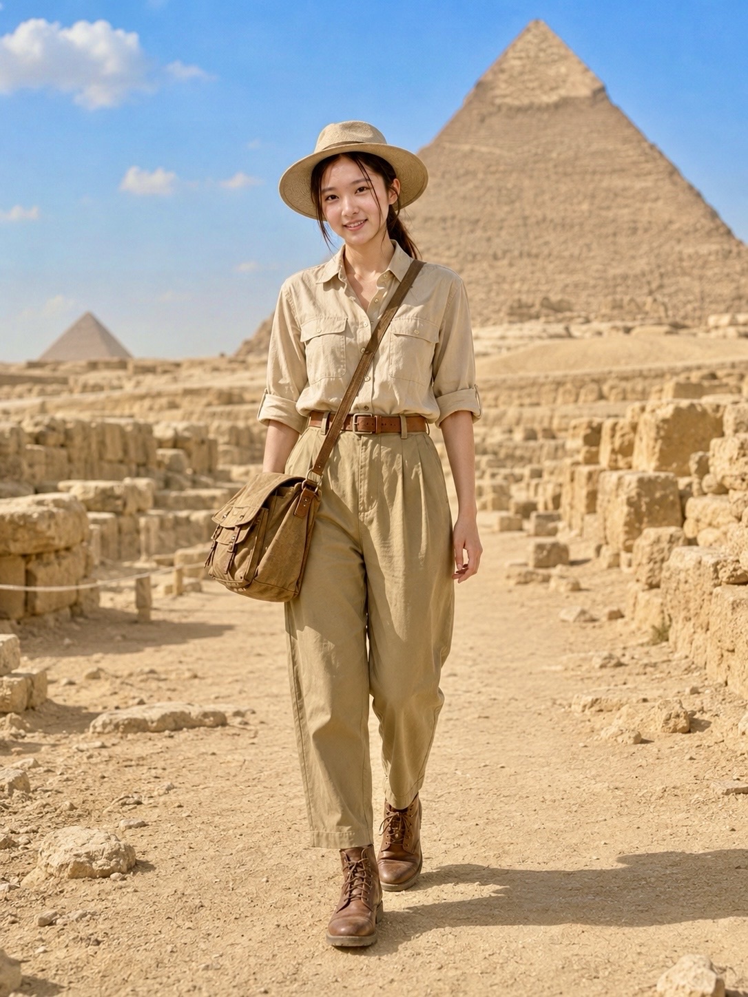 Student exploring civilisation and archaeology