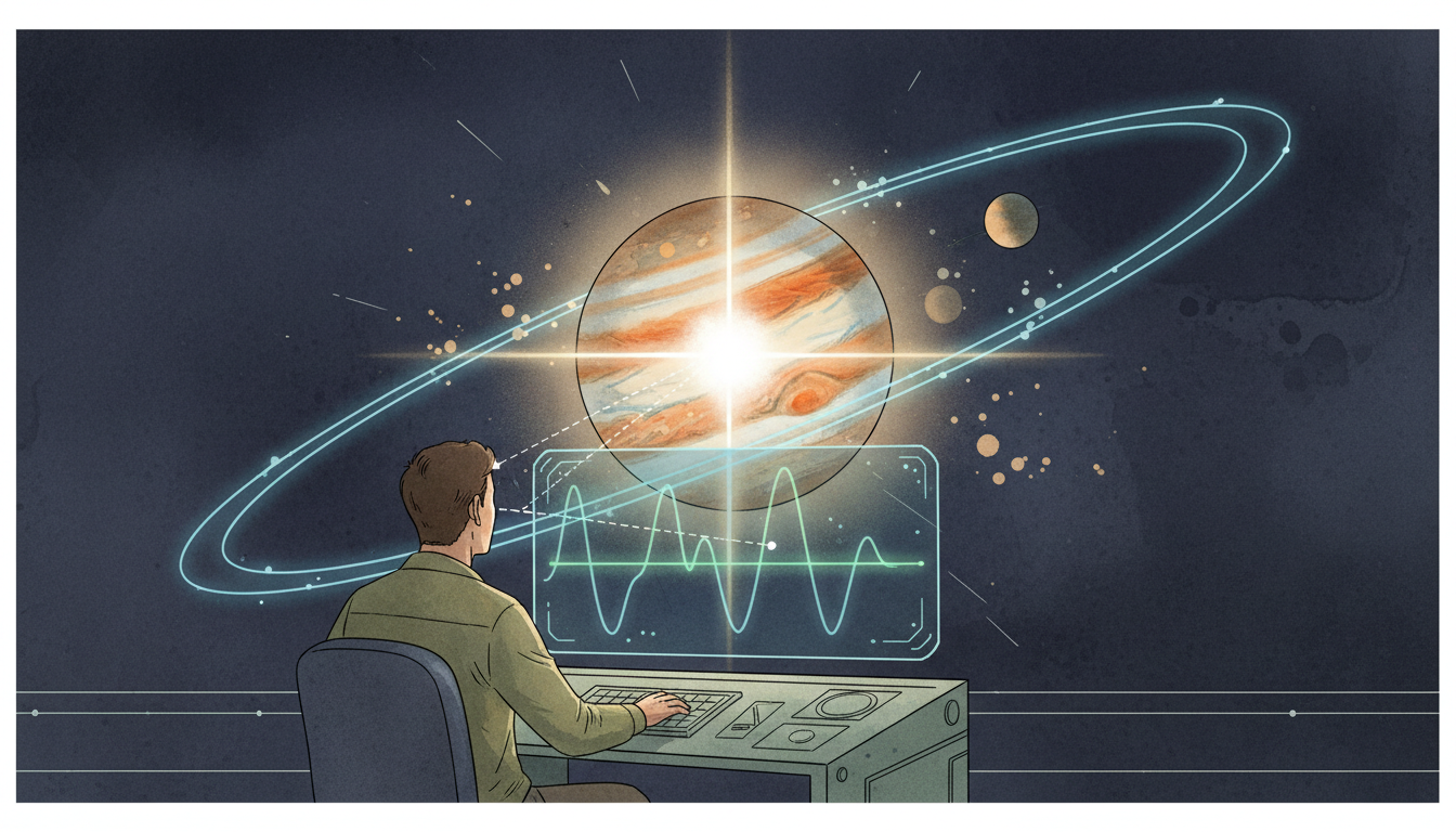 Original conceptual illustration of a star's radial-velocity wobble viewed from differently inclined planetary orbits.