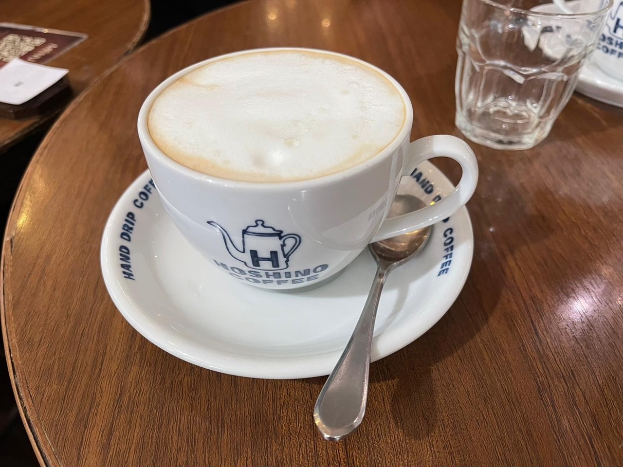 Coffee served in a cup and saucer.