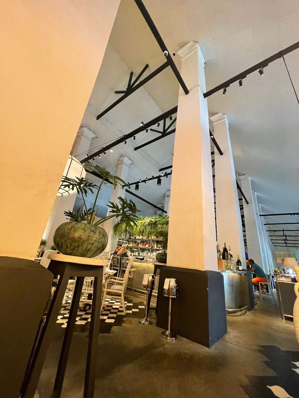 Interior of a café in the Dempsey area of Singapore.