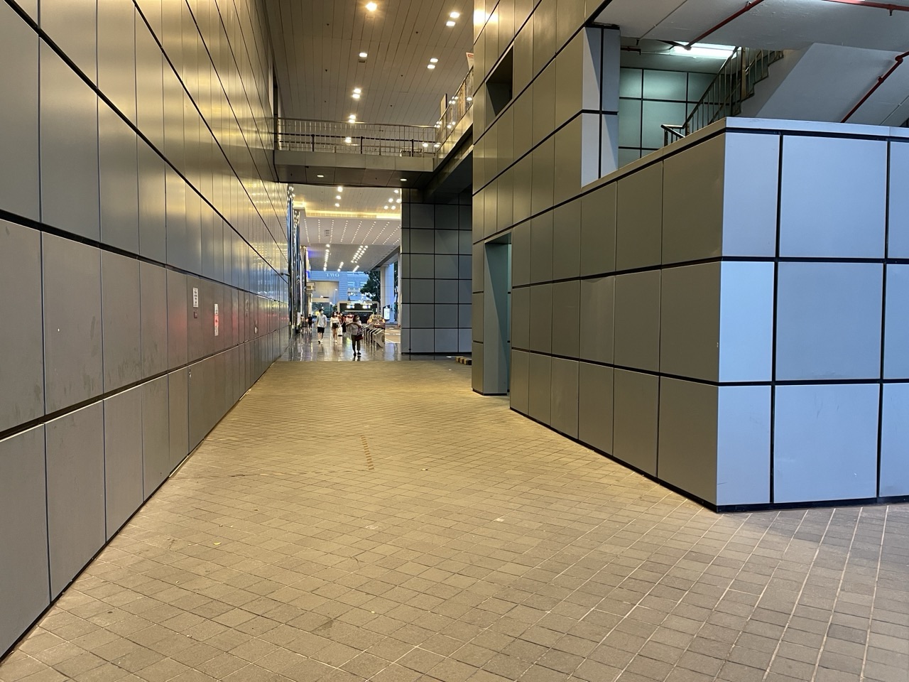 Interior architectural detail inside Suntec City in Singapore.