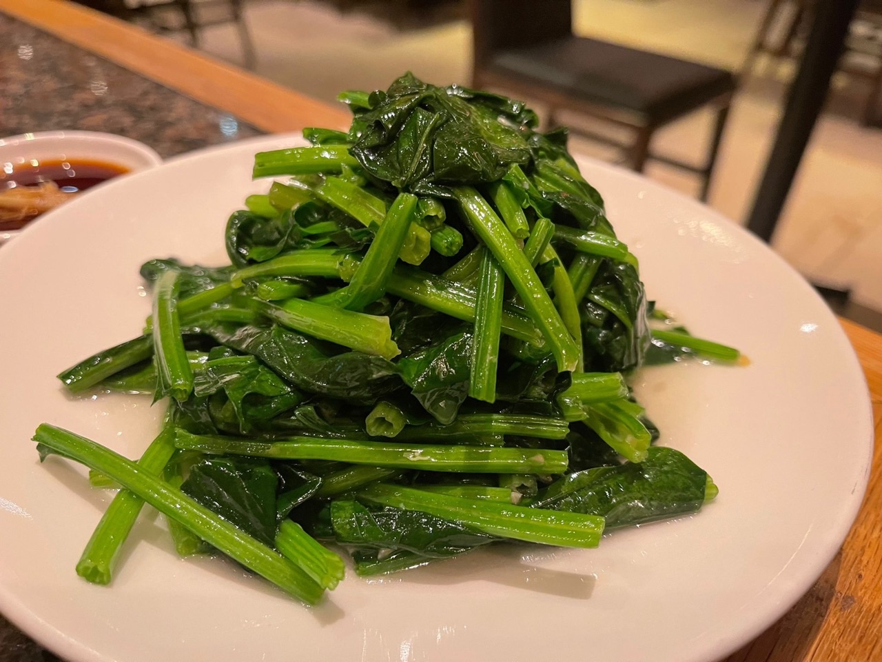 Cooked vegetables served as part of a meal.