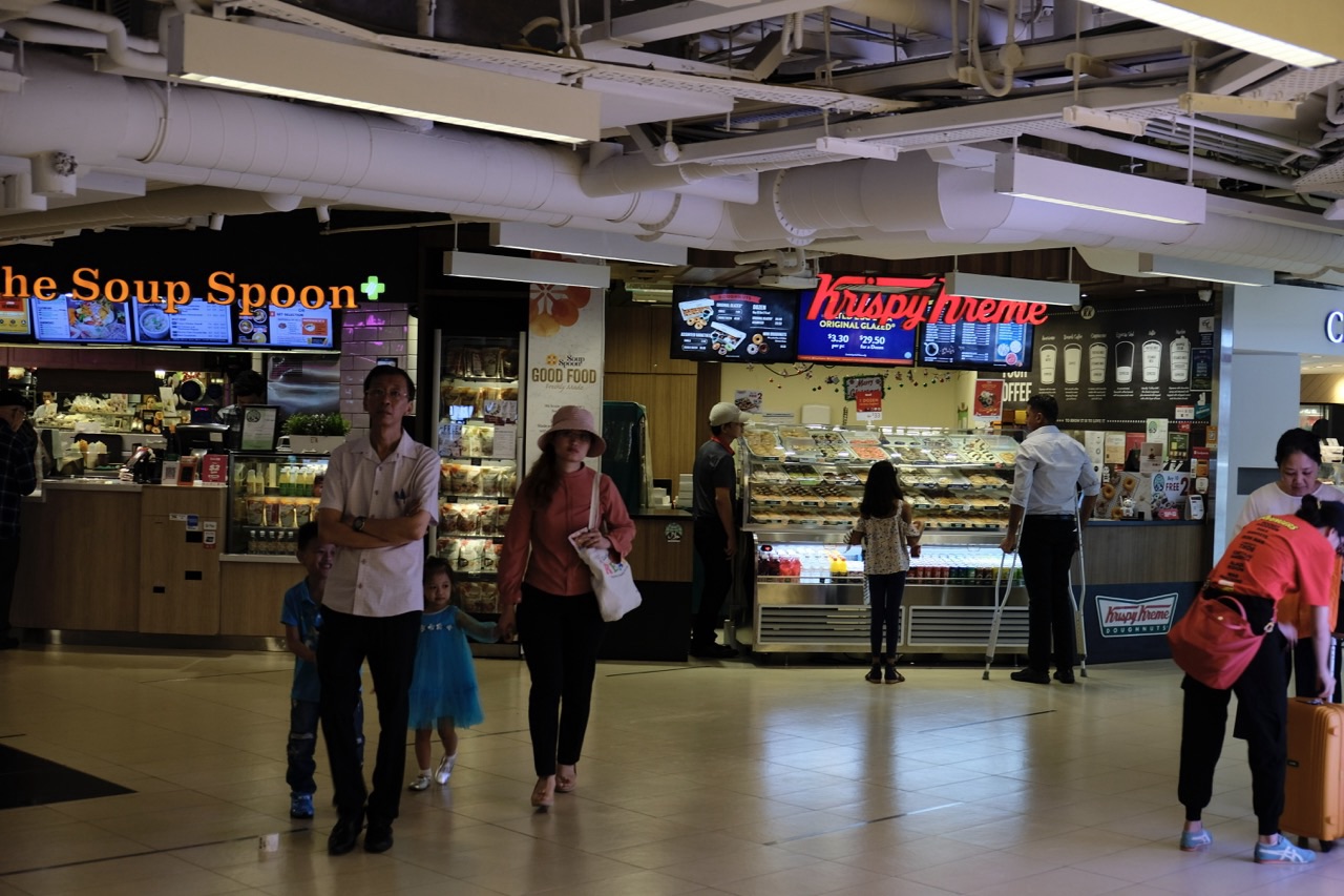 Paragon basement food outlets including Krispy Kreme and The Soup Spoon.