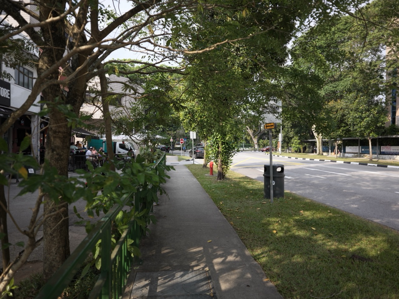 Pedestrian walkway along Sixth Avenue in Bukit Timah, Singapore