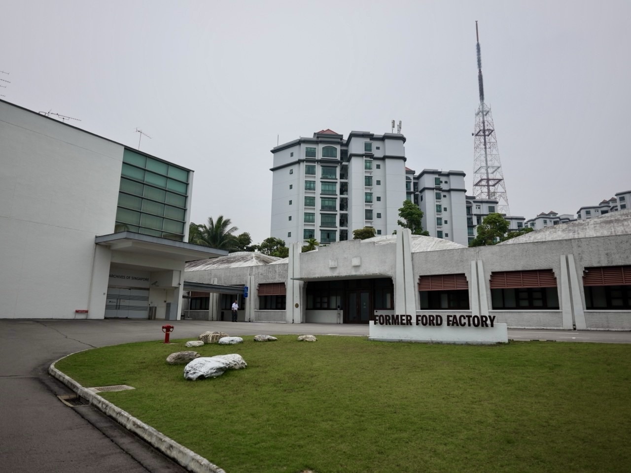 Exterior detail of the Former Ford Factory in Upper Bukit Timah, Singapore.