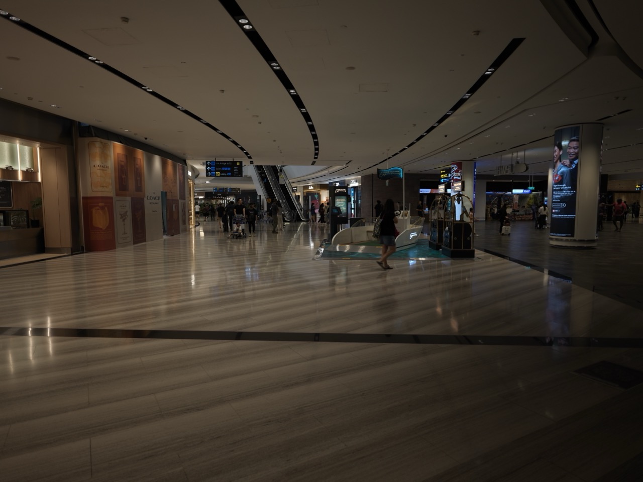 Interior shopping area at Jewel Changi Airport in Singapore.