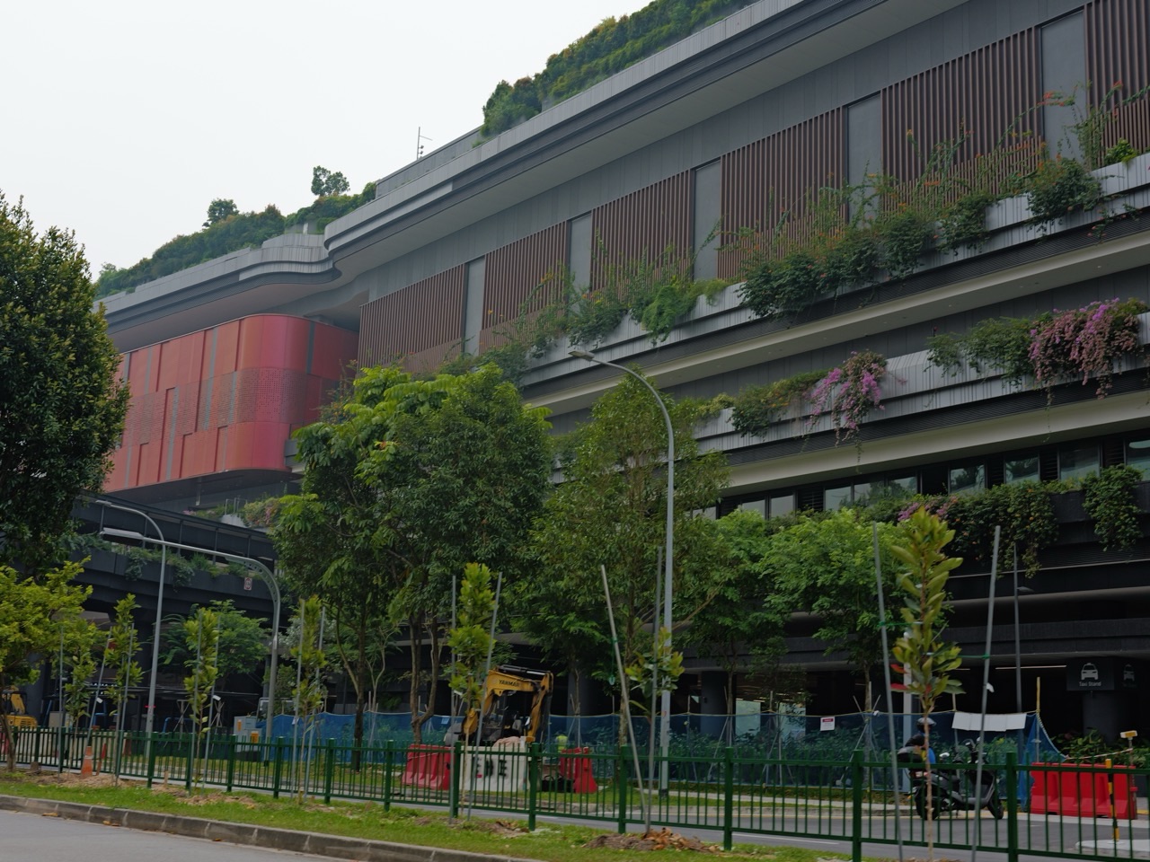 New exterior façade of Punggol Regional Sport Centre in Punggol, Singapore.