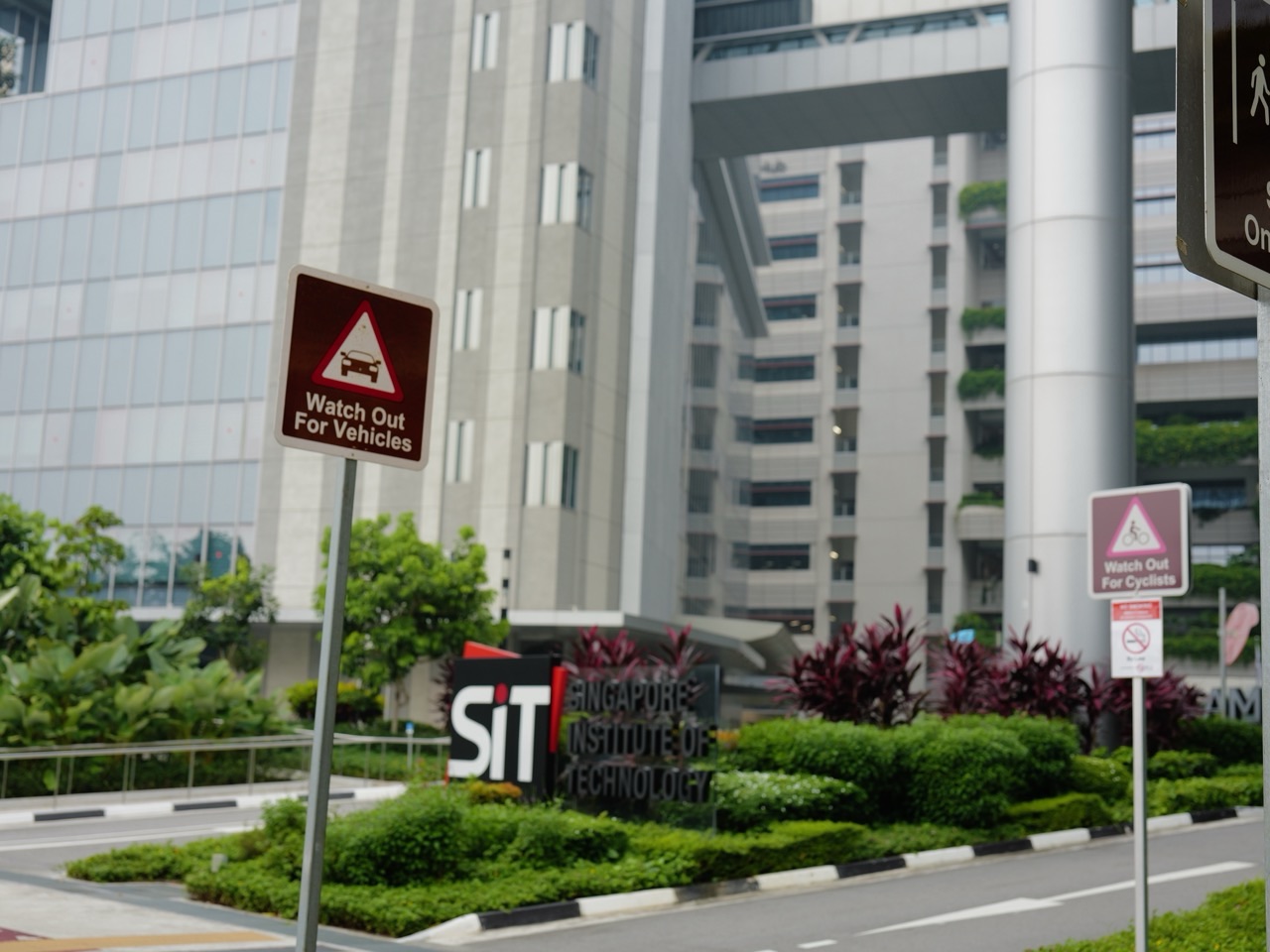Entrance to Block E6 at Singapore Institute of Technology's Punggol Campus.