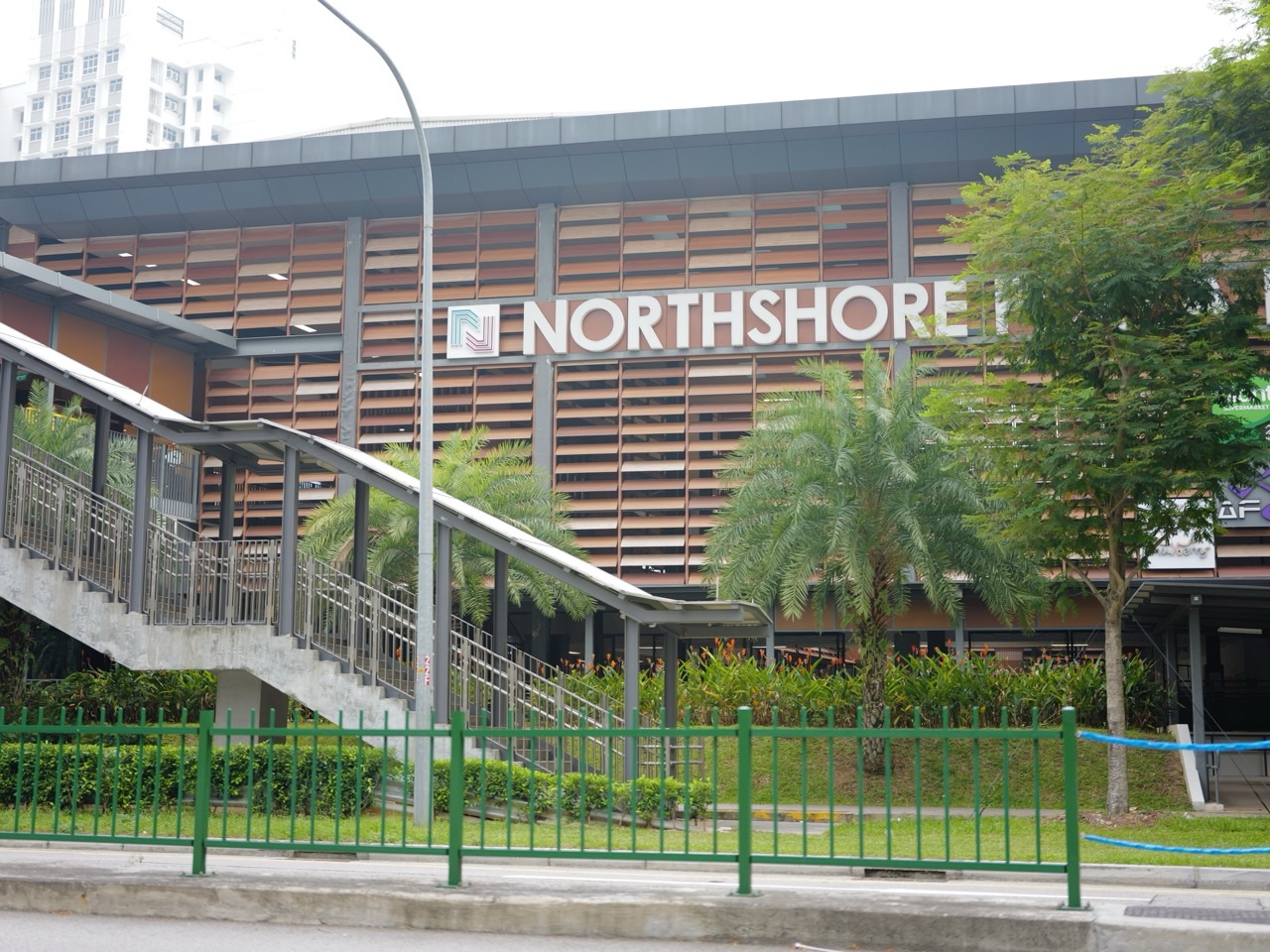 Exterior view of Northshore Plaza in Punggol, Singapore.